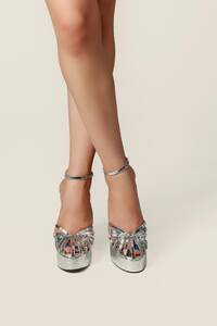 Platform Gümüş Kafes Detaylı Abiye