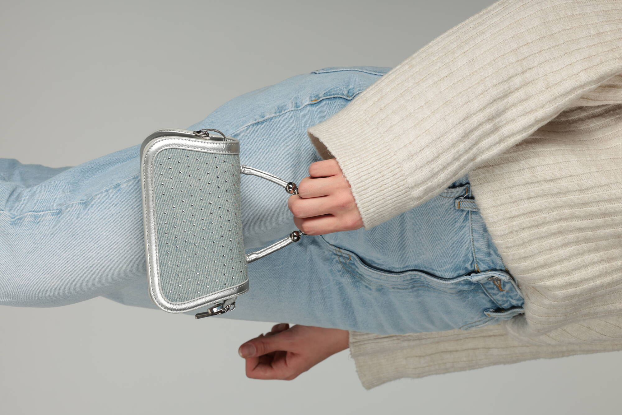 Kot taşlı el çantası